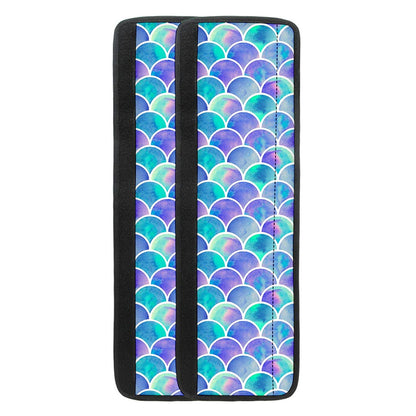 Sea Blue Mermaid Scales Pattern Print Refrigerator Handle Covers