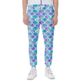 Sea Blue Mermaid Scales Pattern Print Joggers