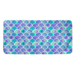 Sea Blue Mermaid Scales Pattern Print Towel