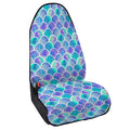 Sea Blue Mermaid Scales Pattern Print Waterproof Car Seat Cover