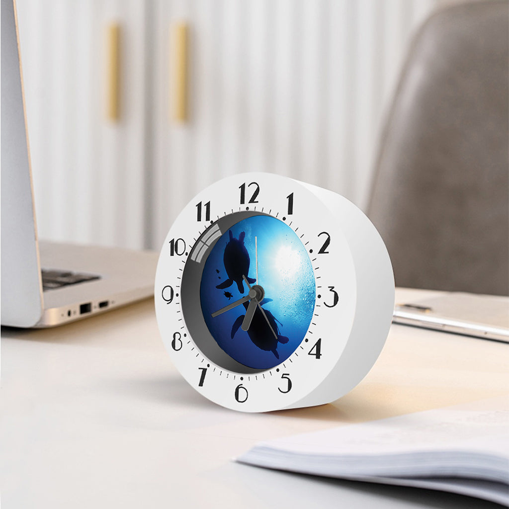 Sea Turtle Family Underwater Print Alarm Clock