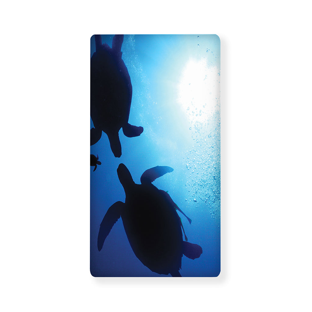 Sea Turtle Family Underwater Print Baby Crib Sheet