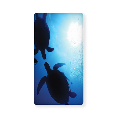 Sea Turtle Family Underwater Print Baby Crib Sheet