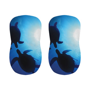 Sea Turtle Family Underwater Print Bar Stool Covers