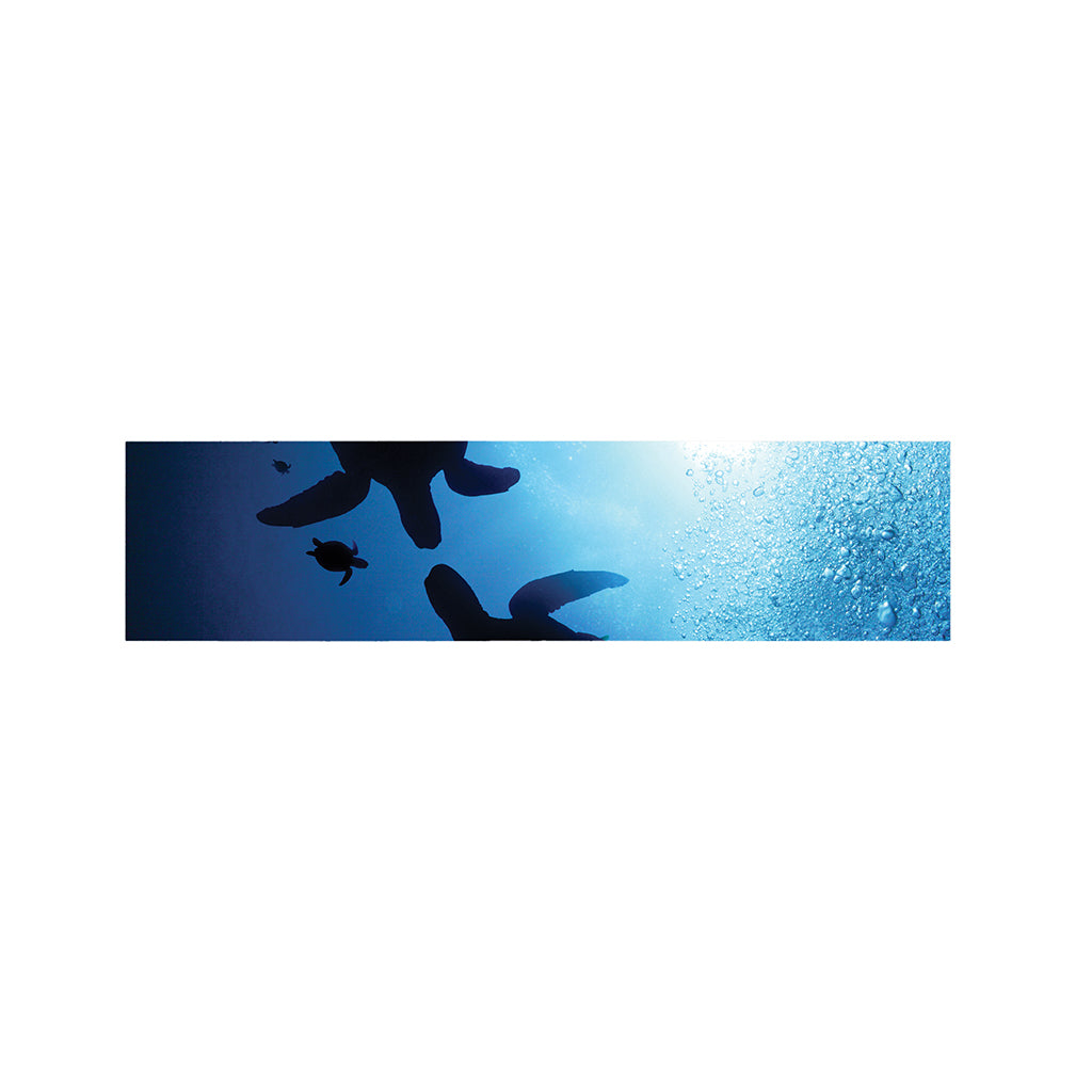 Sea Turtle Family Underwater Print Bed Runner