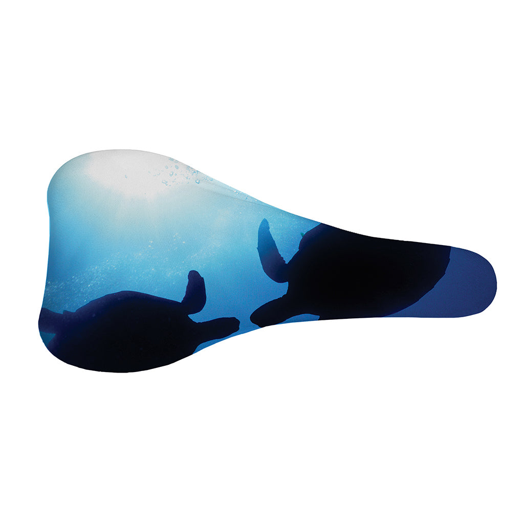 Sea Turtle Family Underwater Print Bicycle Seat Cover