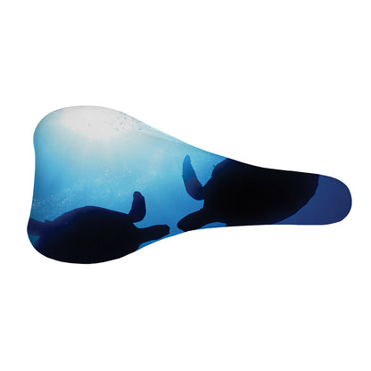 Sea Turtle Family Underwater Print Bicycle Seat Cover