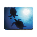 Sea Turtle Family Underwater Print Bifold Wallet
