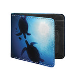 Sea Turtle Family Underwater Print Bifold Wallet