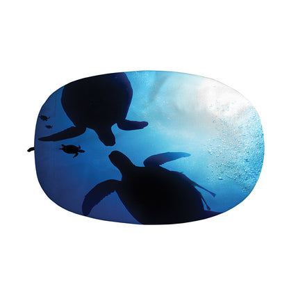 Sea Turtle Family Underwater Print Car Side Mirror Covers