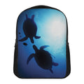 Sea Turtle Family Underwater Print Casual Backpack