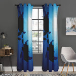 Sea Turtle Family Underwater Print Curtain