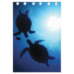 Sea Turtle Family Underwater Print Curtain