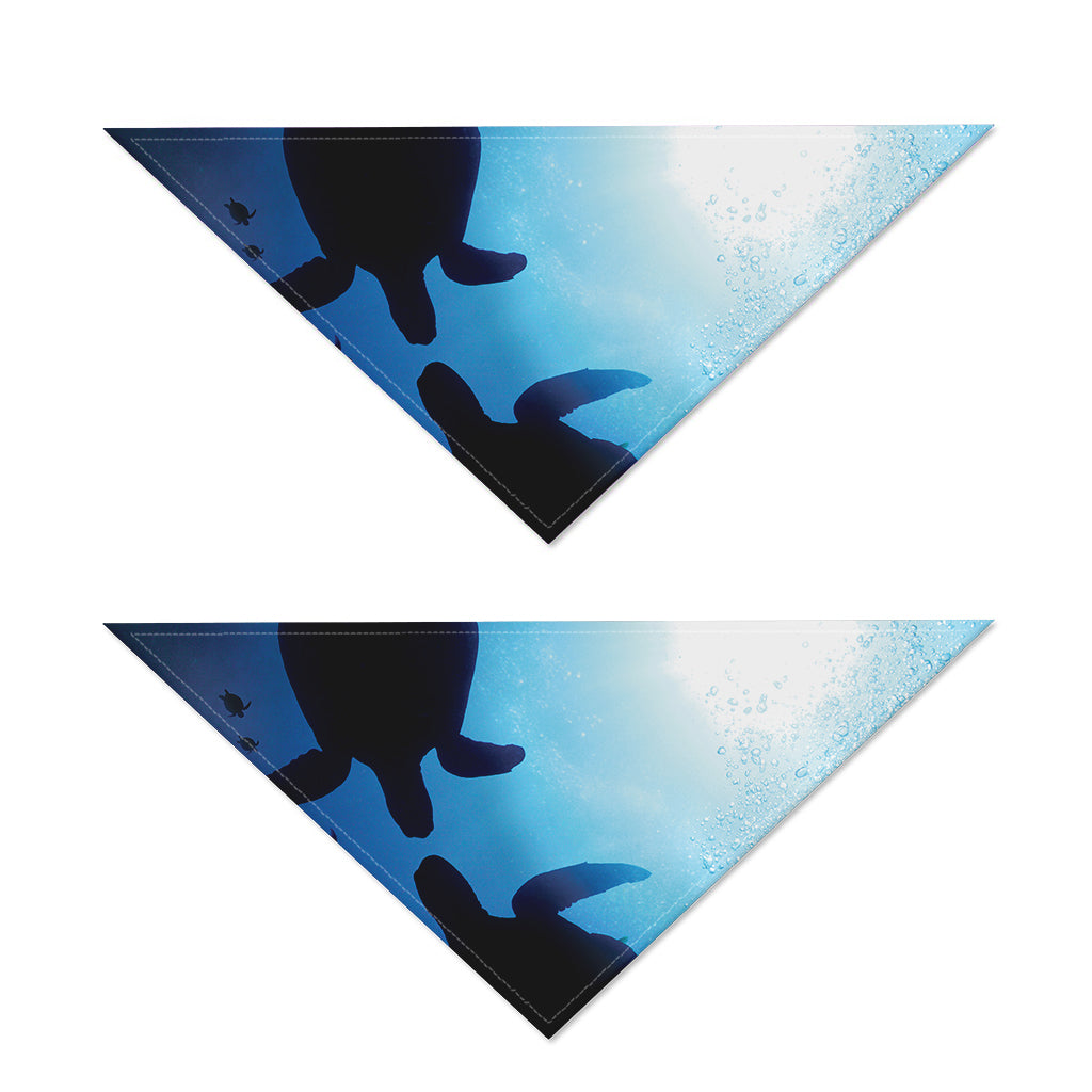 Sea Turtle Family Underwater Print Dog Bandana