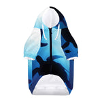 Sea Turtle Family Underwater Print Dog Zip Up Hoodie