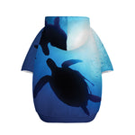 Sea Turtle Family Underwater Print Dog Zip Up Hoodie