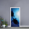 Sea Turtle Family Underwater Print Door Sticker