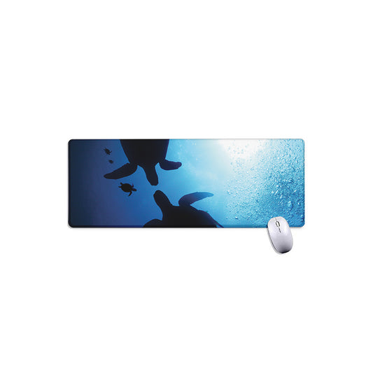 Sea Turtle Family Underwater Print Extended Mouse Pad