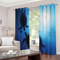 Sea Turtle Family Underwater Print Extra Wide Grommet Curtains