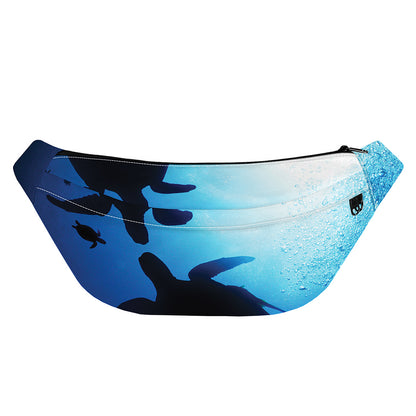 Sea Turtle Family Underwater Print Fanny Pack
