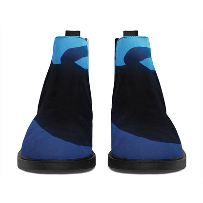 Sea Turtle Family Underwater Print Flat Ankle Boots