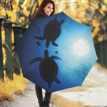 Sea Turtle Family Underwater Print Foldable Umbrella