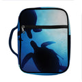 Sea Turtle Family Underwater Print Front Pocket Bible Bag