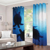 Sea Turtle Family Underwater Print Grommet Curtains