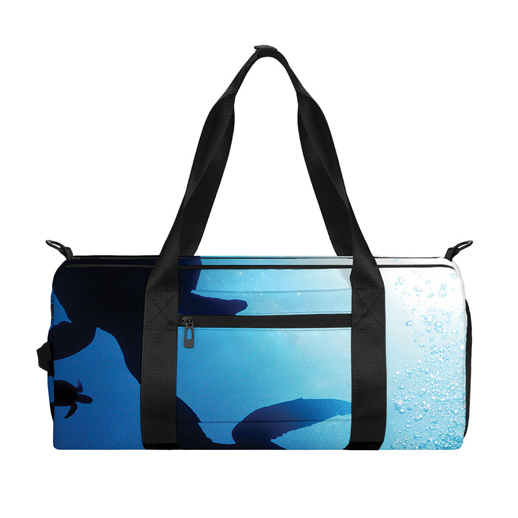 Sea Turtle Family Underwater Print Gym Bag