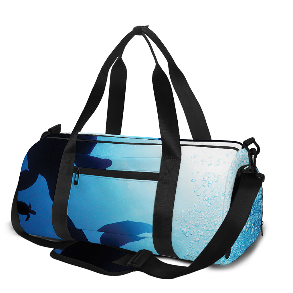 Sea Turtle Family Underwater Print Gym Bag