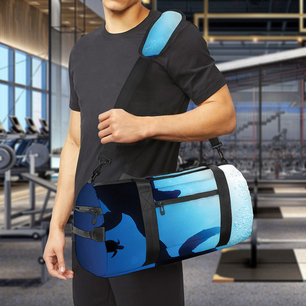 Sea Turtle Family Underwater Print Gym Bag