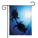 Sea Turtle Family Underwater Print House Flag