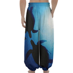 Sea Turtle Family Underwater Print Lantern Pants