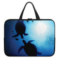 Sea Turtle Family Underwater Print Laptop Sleeve With Handle