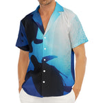 Sea Turtle Family Underwater Print Men's Deep V-Neck Shirt