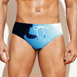 Sea Turtle Family Underwater Print Men's Swim Briefs