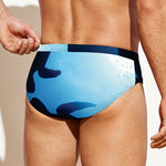 Sea Turtle Family Underwater Print Men's Swim Briefs