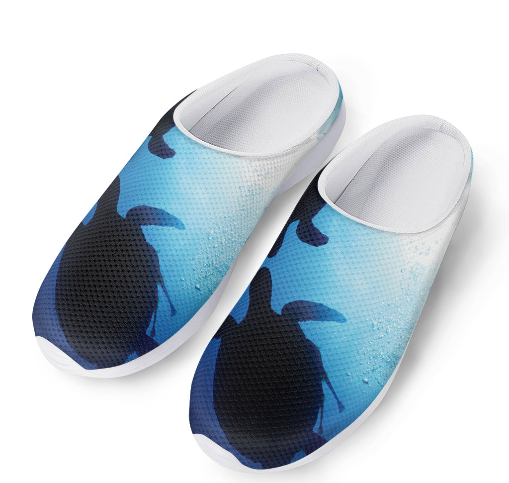 Sea Turtle Family Underwater Print Mesh Casual Shoes