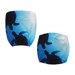 Sea Turtle Family Underwater Print Office Chair Cover