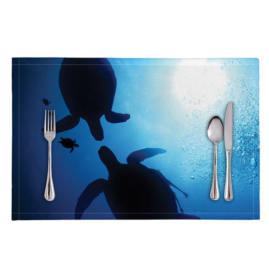 Sea Turtle Family Underwater Print Placemat