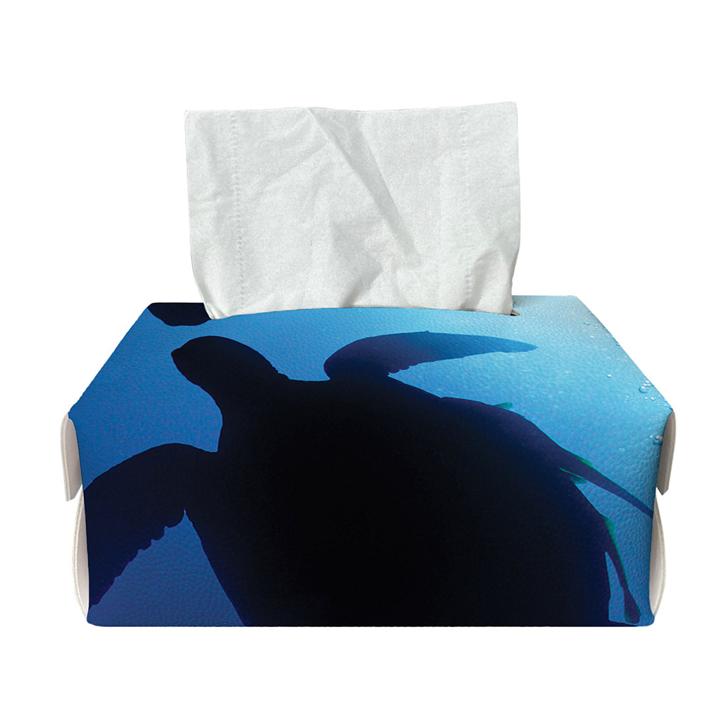Sea Turtle Family Underwater Print Rectangle Tissue Box Cover
