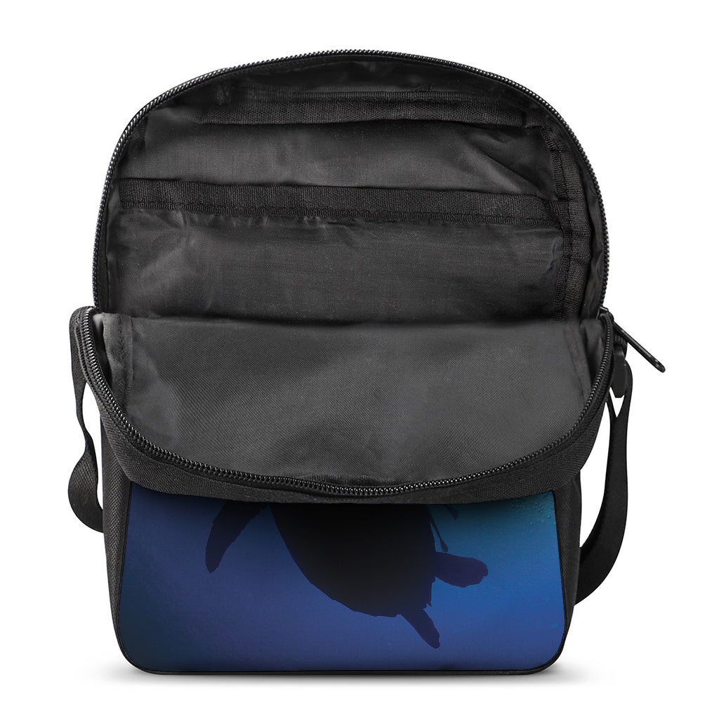 Sea Turtle Family Underwater Print Rectangular Crossbody Bag