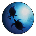 Sea Turtle Family Underwater Print Round Floor Mat