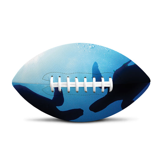 Sea Turtle Family Underwater Print Rugby Ball