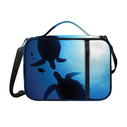 Sea Turtle Family Underwater Print Shoulder Strap Bible Bag
