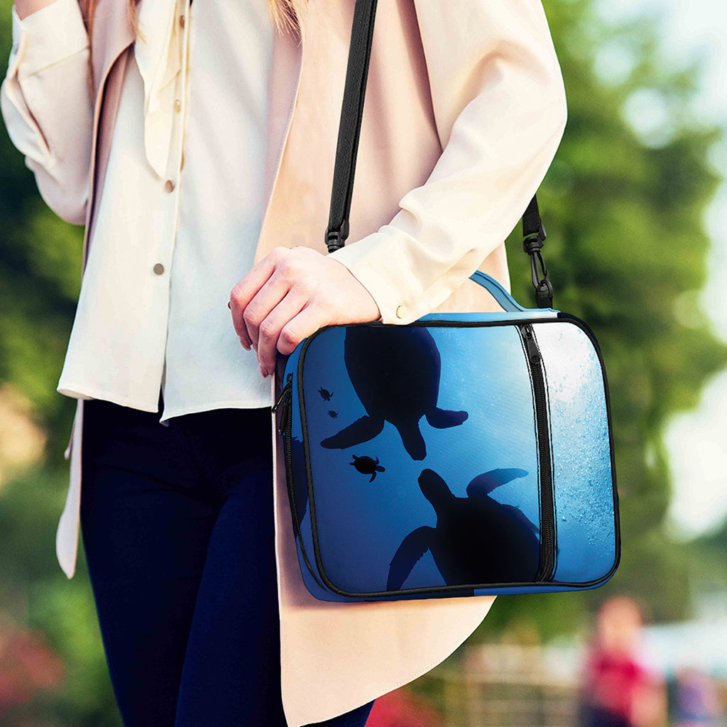 Sea Turtle Family Underwater Print Shoulder Strap Bible Bag
