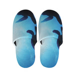 Sea Turtle Family Underwater Print Slippers