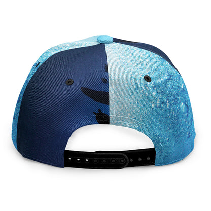 Sea Turtle Family Underwater Print Snapback Cap