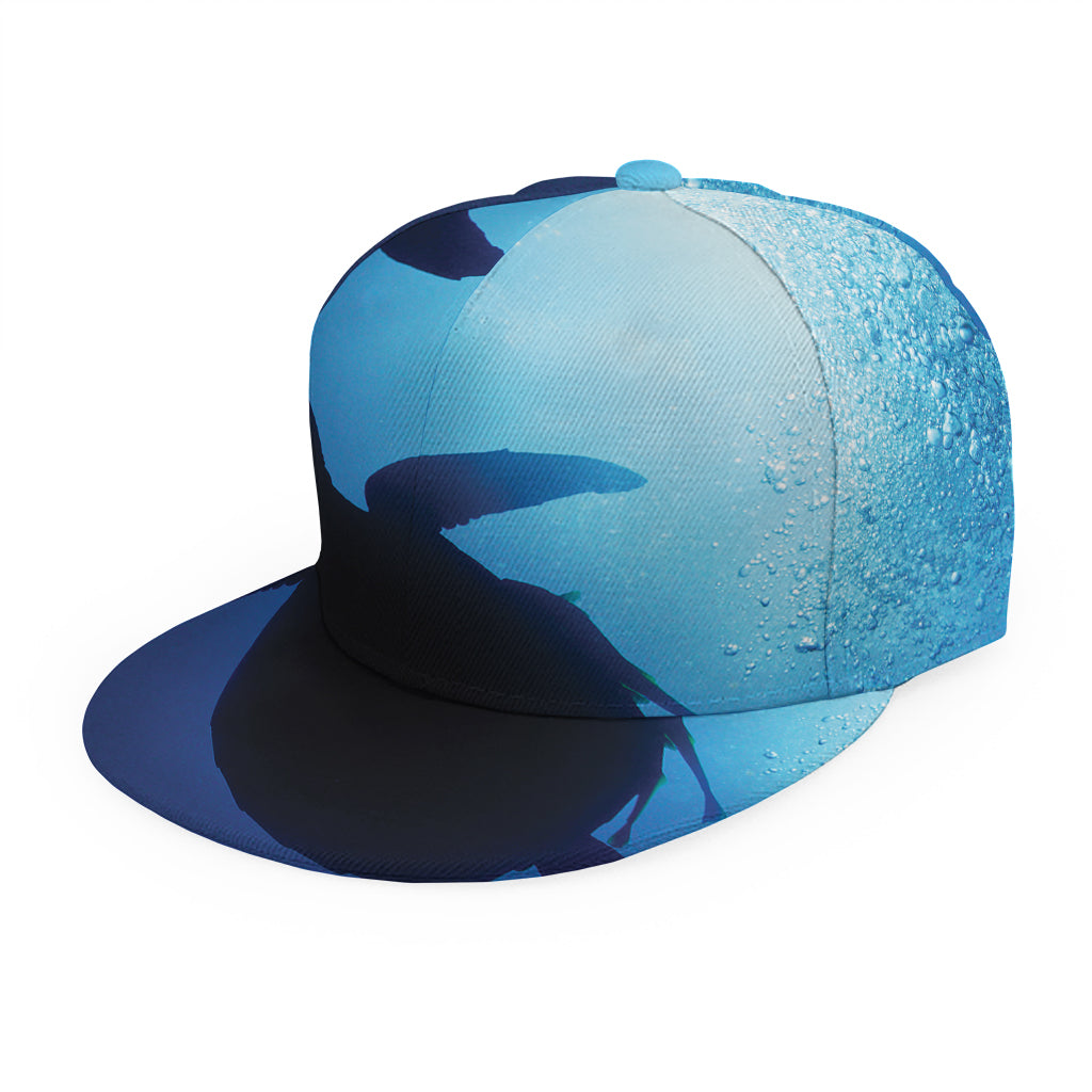 Sea Turtle Family Underwater Print Snapback Cap