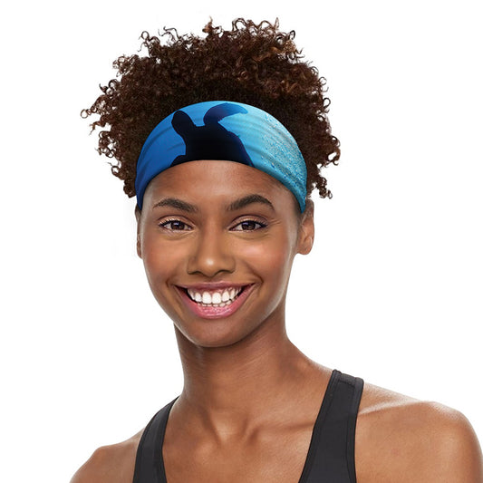 Sea Turtle Family Underwater Print Sports Headband